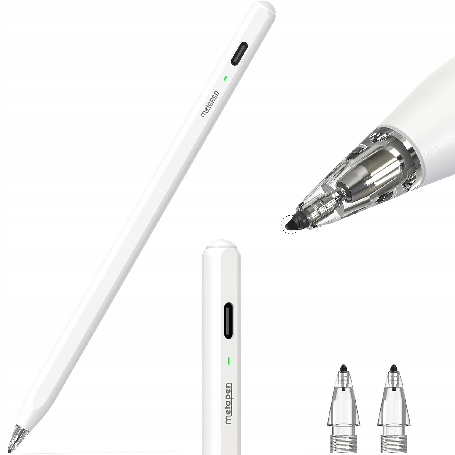 Dotykové Pero Metapen Pencil AIR8 Pro Ipad Bílý Usb-c Palm Rejection