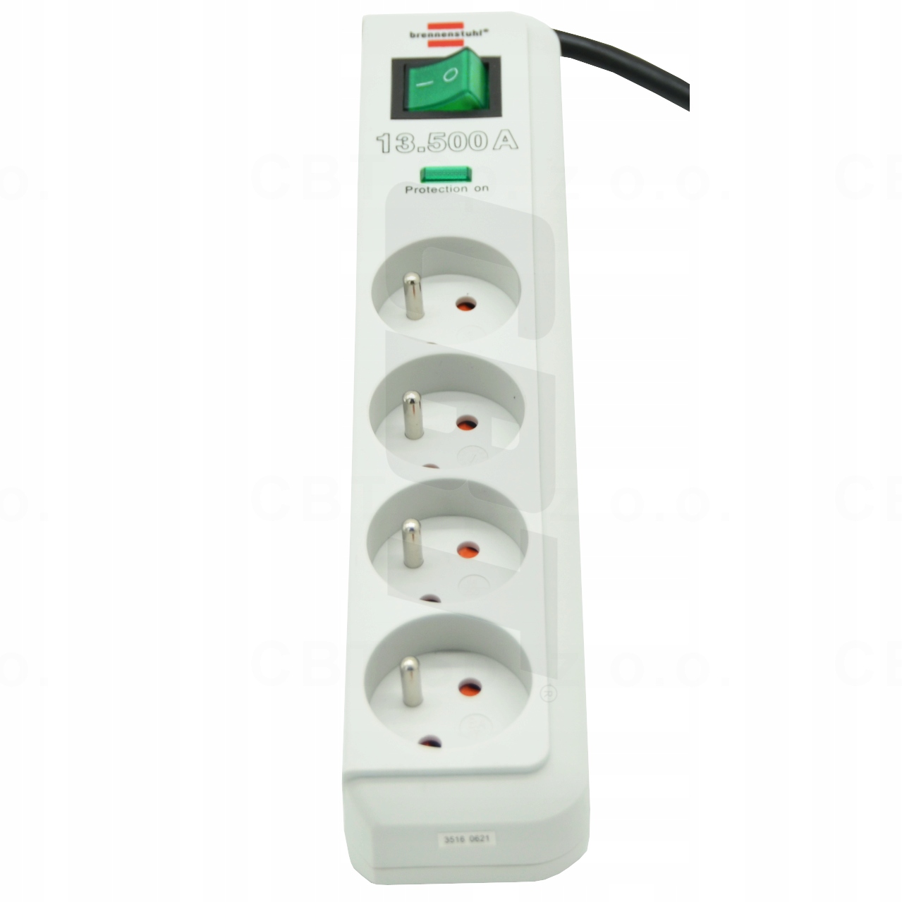 LISTWA ZASILAJĄCA PRZEPIĘCIOWA ANTYPRZEPIĘCIOWA 4 GNIADOWA 1,5M KABEL Model ECO-LINE