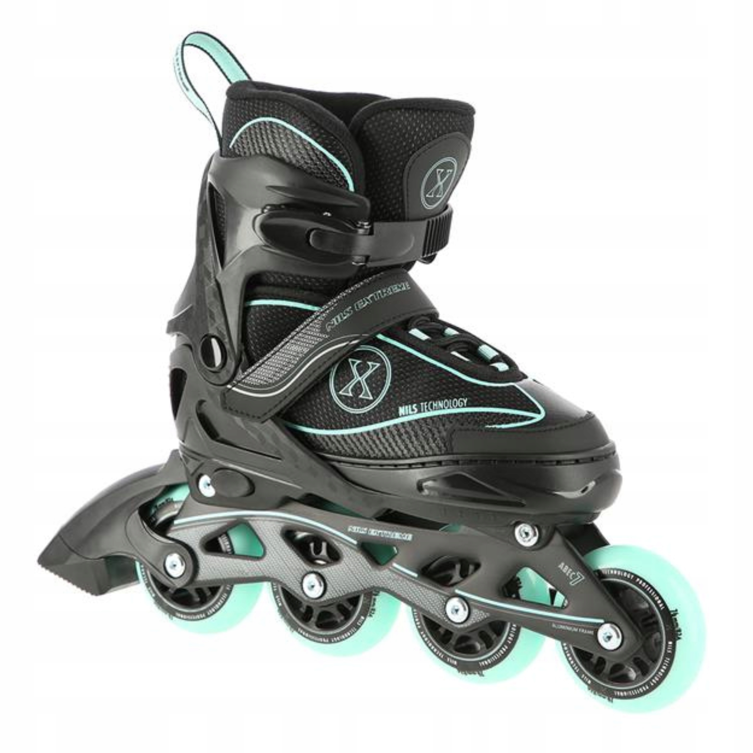 Nils rolki regulowane z kauczukowymi kołami NA11008 dla początkujących