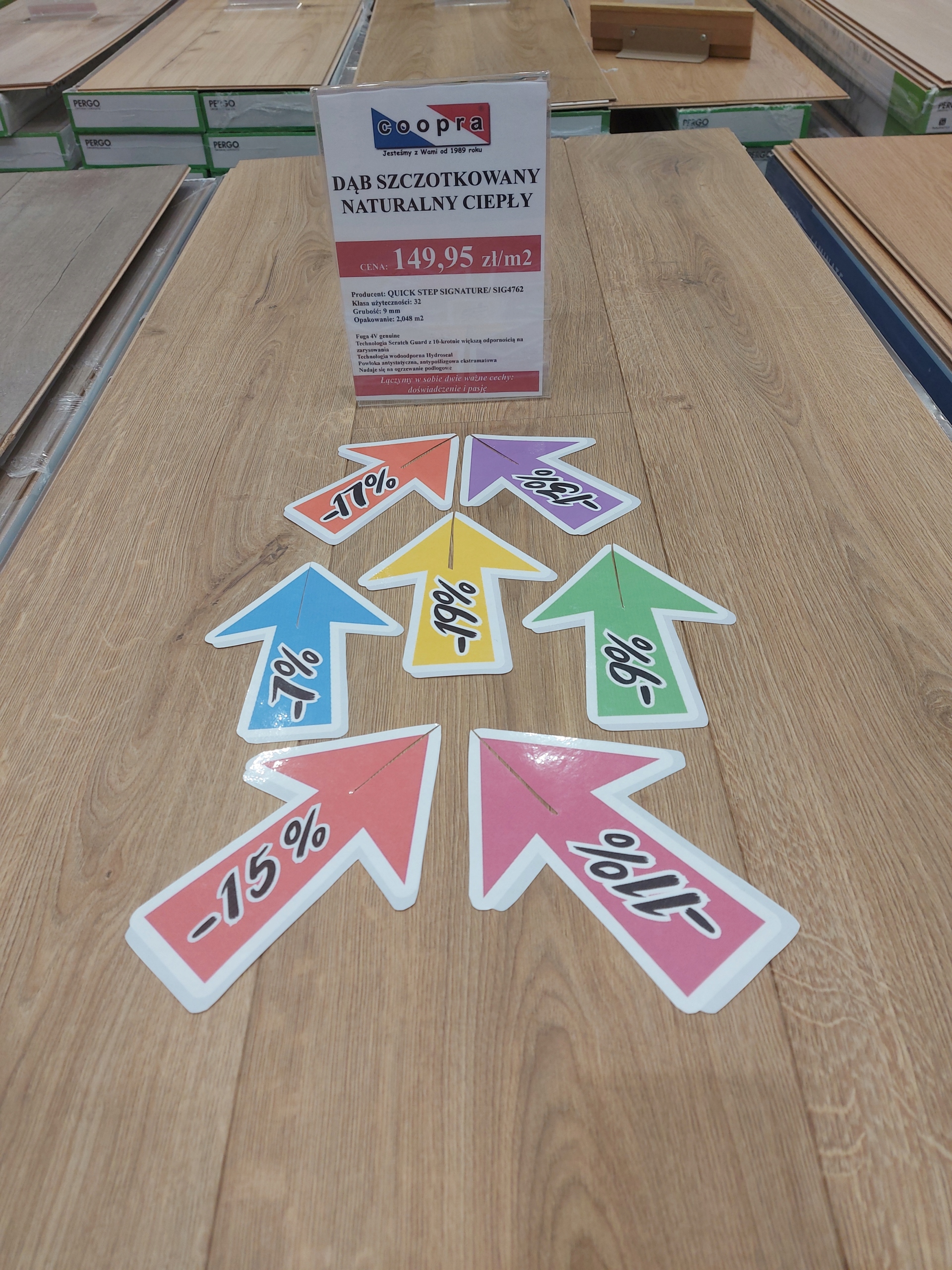 Quick Step Dąb szczotkowany naturalny ciepły SIG 4762 Dostępne od ręki