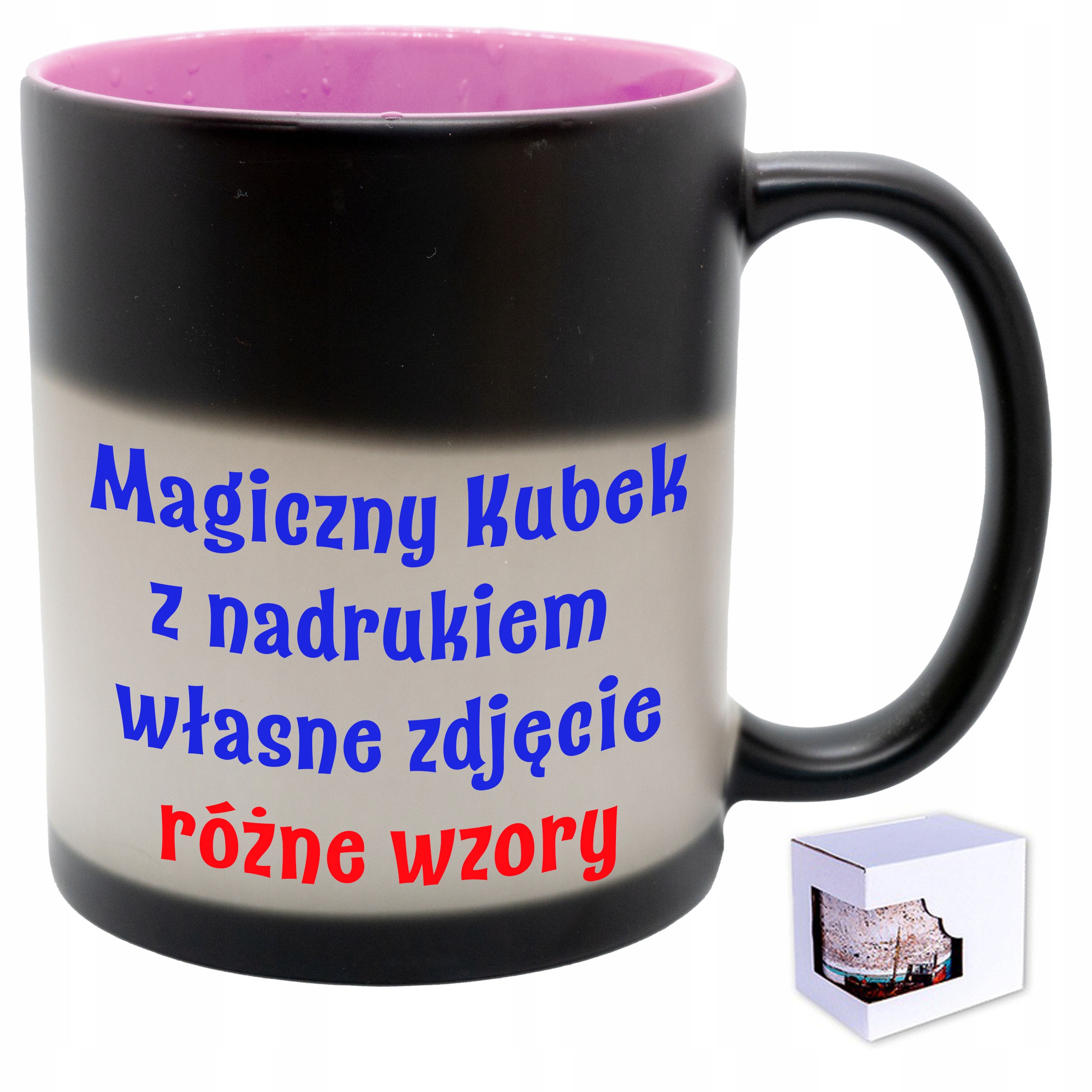 

Kubek magiczny z własnym nadrukiem kartonik