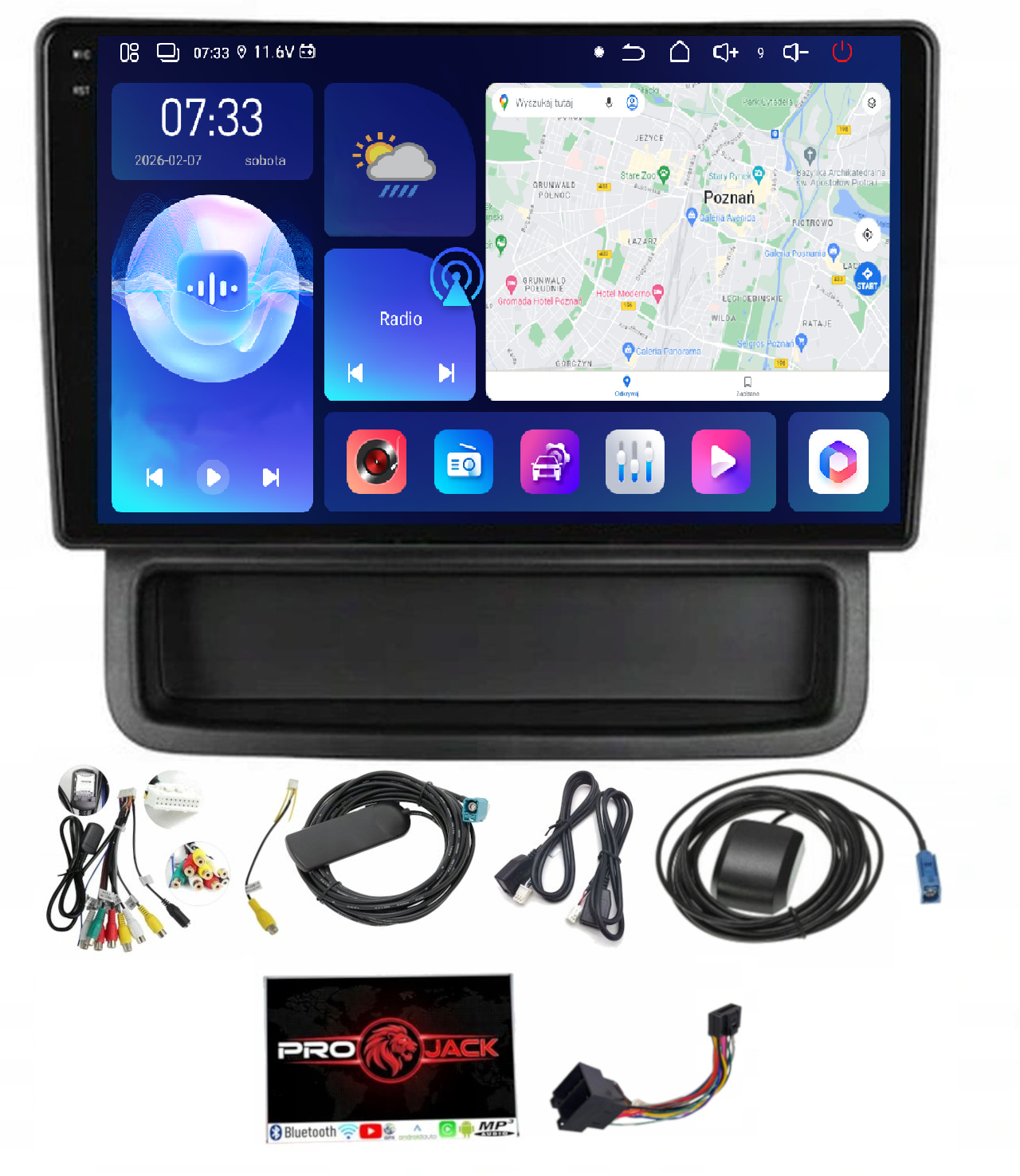Autorádio S Gps Navigací Android Auto Renault Trafic 2010-2014 6GB Ram 128GB Paměť Sim