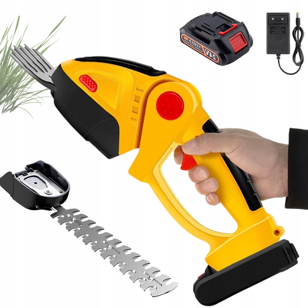 2V1 Akumulátorové Nůžky Na Trávy Živý Plot Zahradní nůžky Na Keře Bezpečné