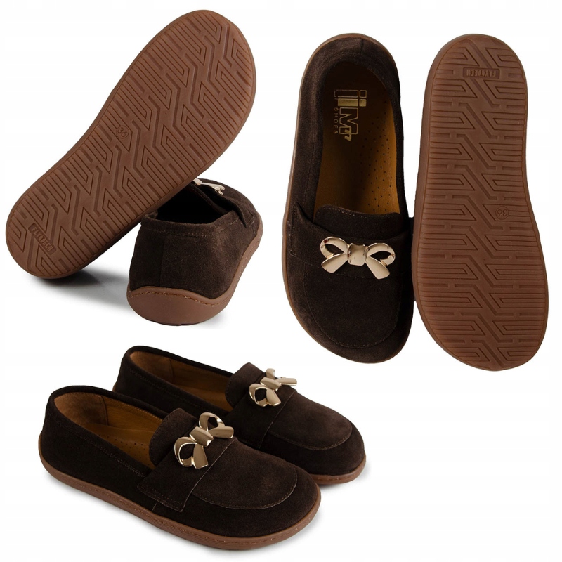 Laroni 322 Barefoot Hnědé Kožené Mokasíny Polobotky Kampa 35