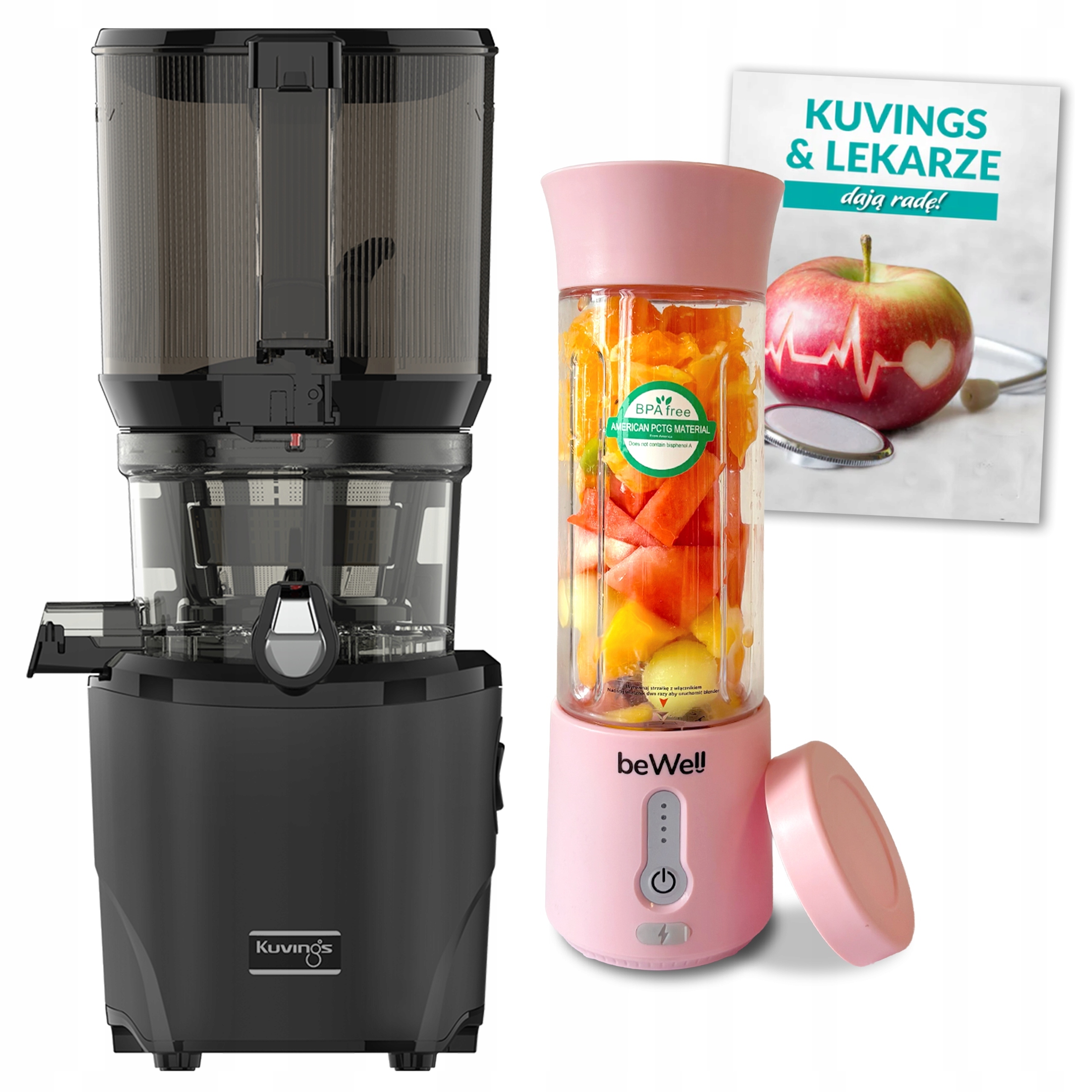 Kuvings AUTO10S Pomalý odšťavňovač na šťávy z ovoce a zeleniny Bonus