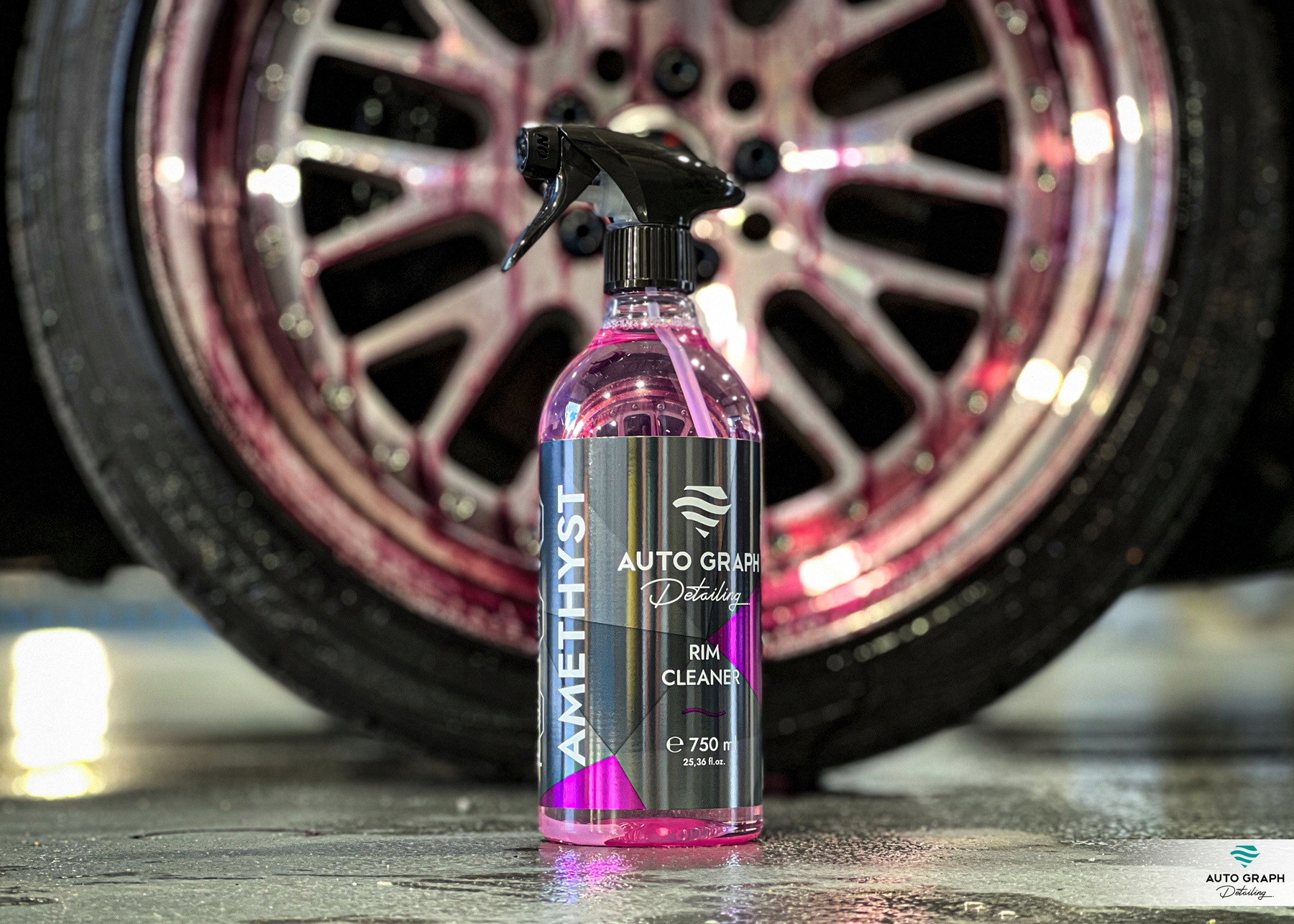 AUTO GRAPH _ AMETHYST RIM CLEANER DEIRONIZER KRWAWA FELGA 5L Producent Auto Graph