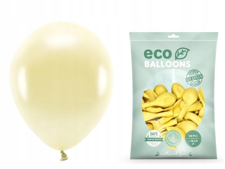 

Balony słomkowe Eco 26cm Party metalizowane 100x