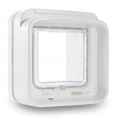 Drzwiczki dla kota SureFlap DualScan z czytnikiem mikrochipów, 21x21, białe