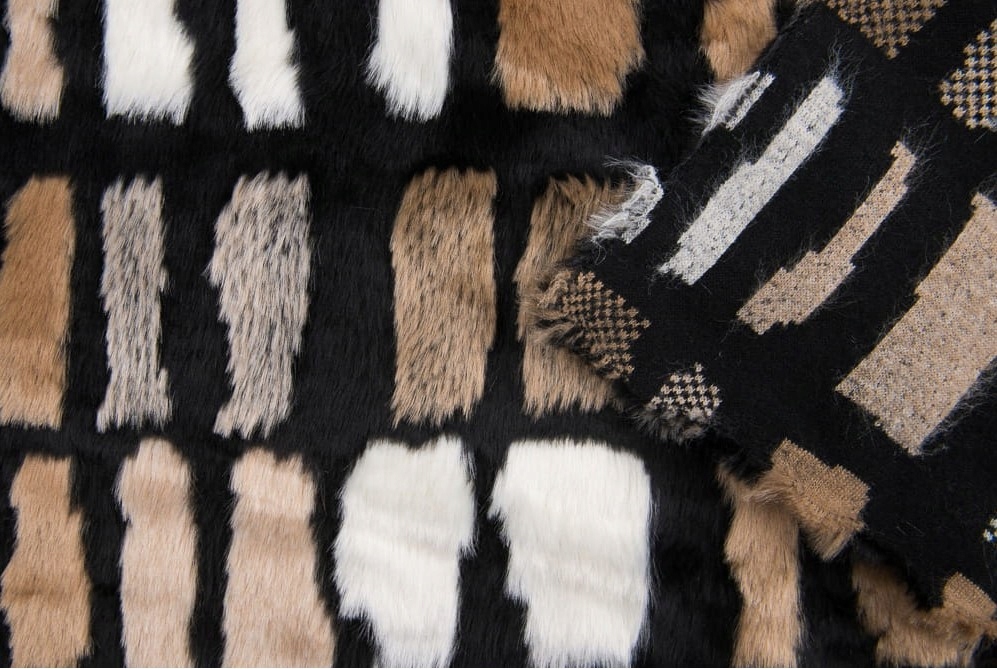 Kožešinový Úplet Mřížka Umělá Kožíšek