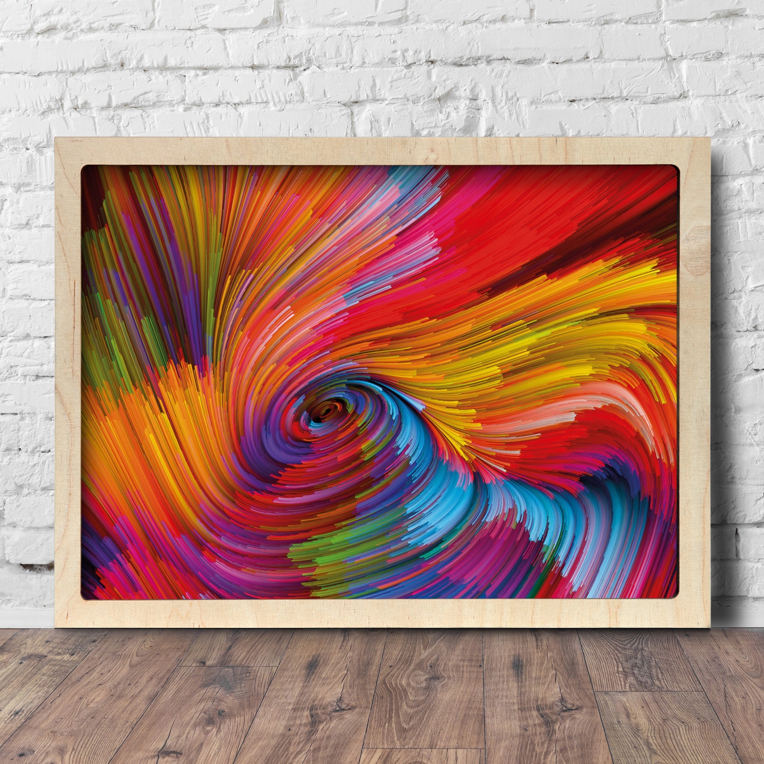 Grafika v rámu do obývacího pokoje Barevný vír 75x55 cm