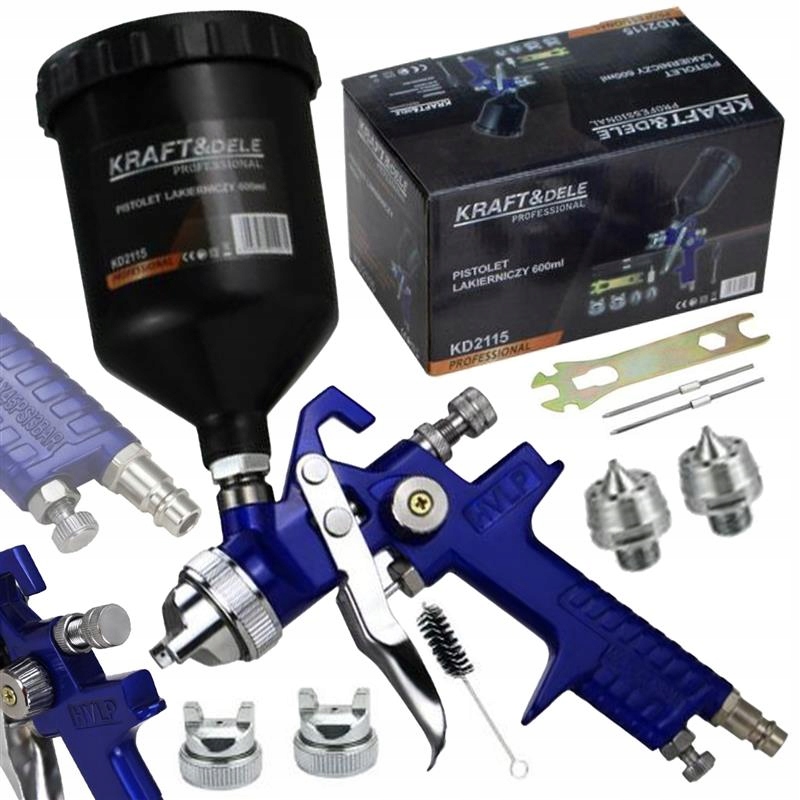 PISTOLET LAKIERNICZY 2 - 3,5 bar ZBIORNIK 600ML KRAFT&DELE KD2115