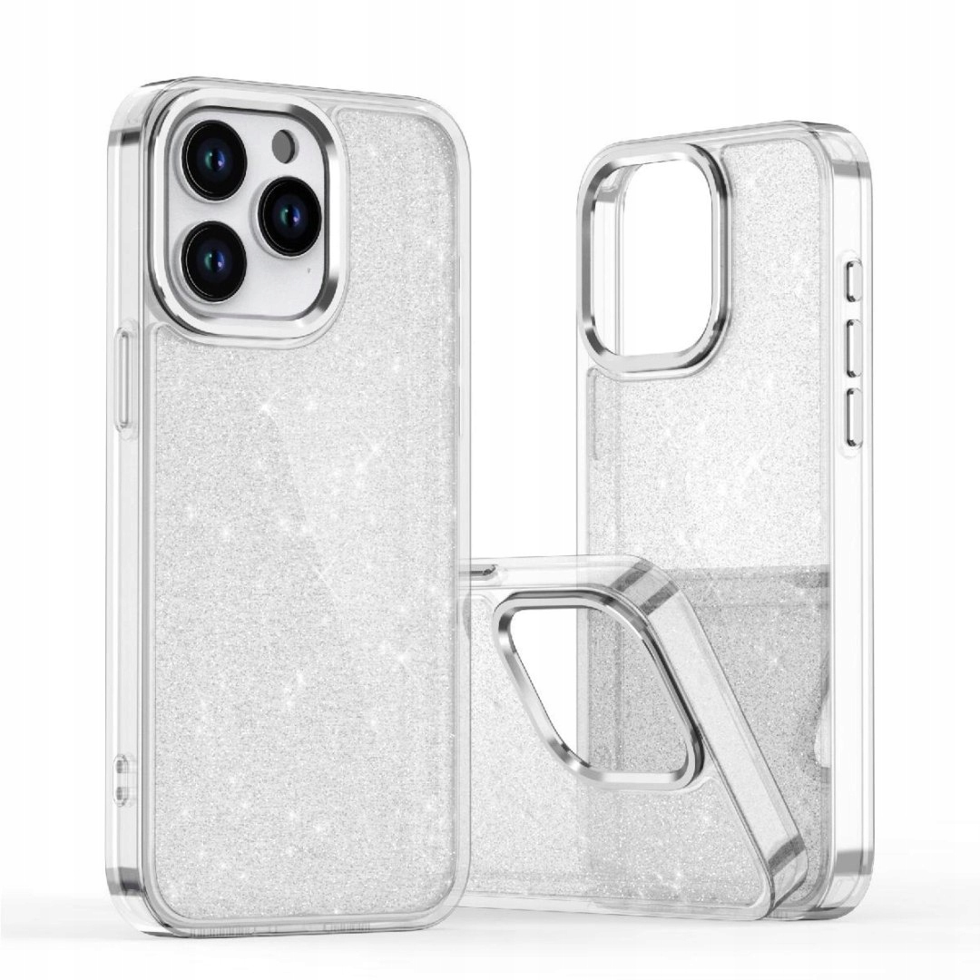 Etui Glitter Case na do iPhone 16 Pro przezroczyste z brokatem