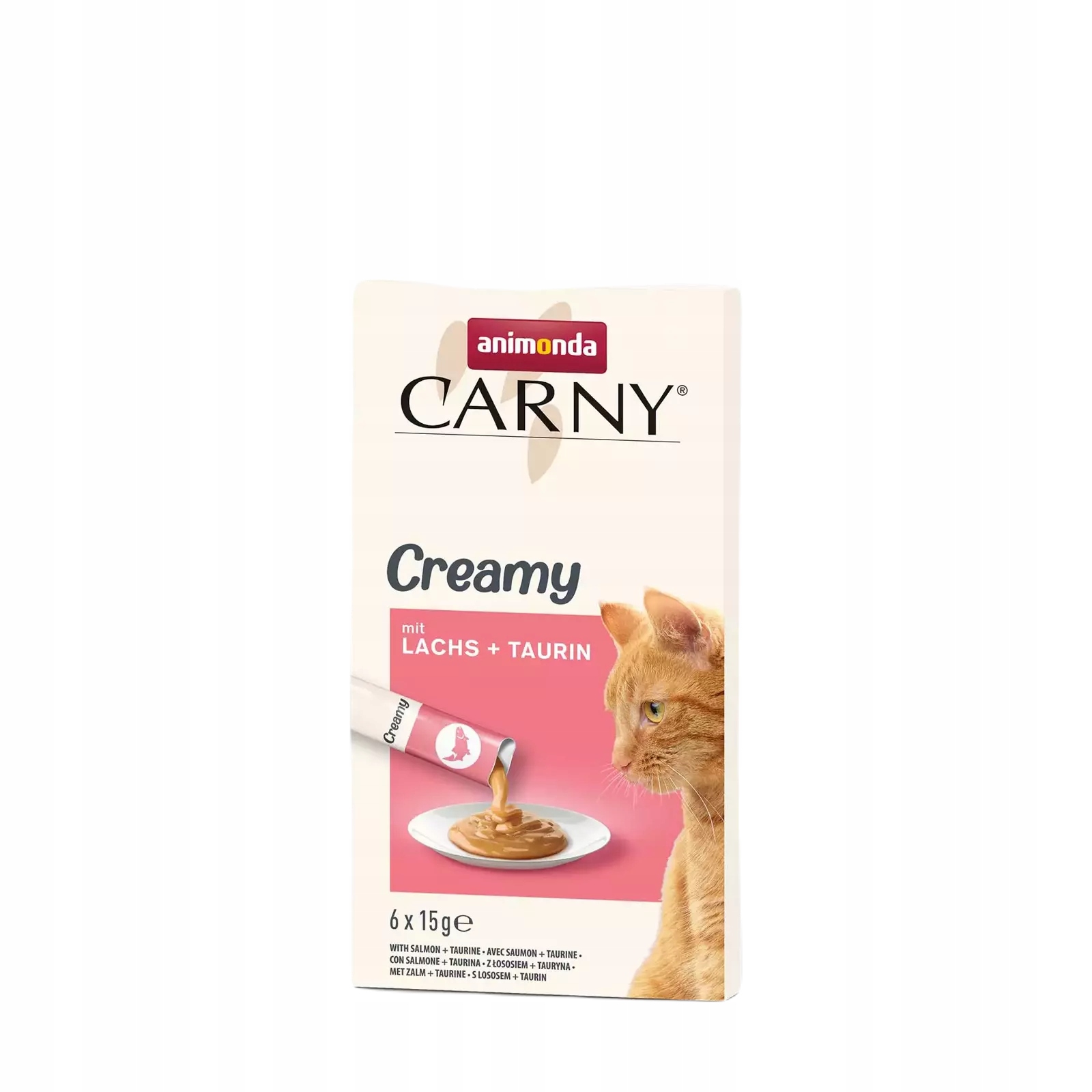 5x Animonda Carny Creamy Adult pamlsek pro kočky losos taurin 6x15 g