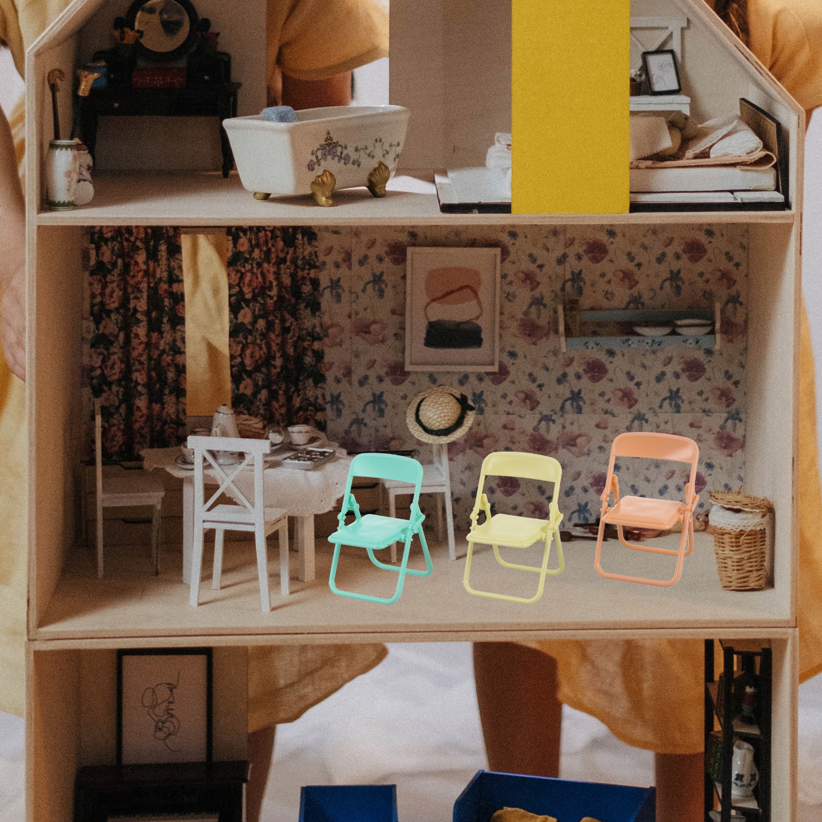 3 шт. мініатюрні меблі ляльковий стілець тип різні