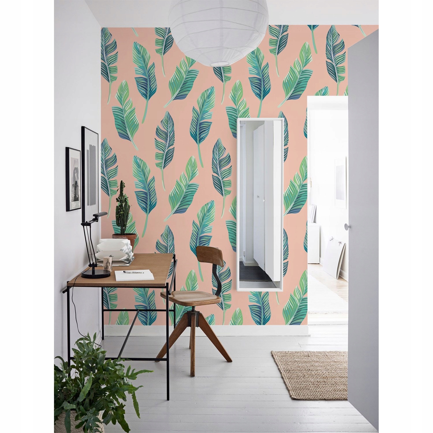 

Fototapeta Zielone liście brzoskwinia 360x250 cm
