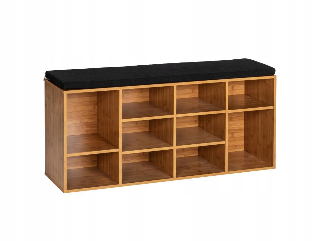 Botník s čiernym materiálom sedadla Loft, hnedá, Wenko