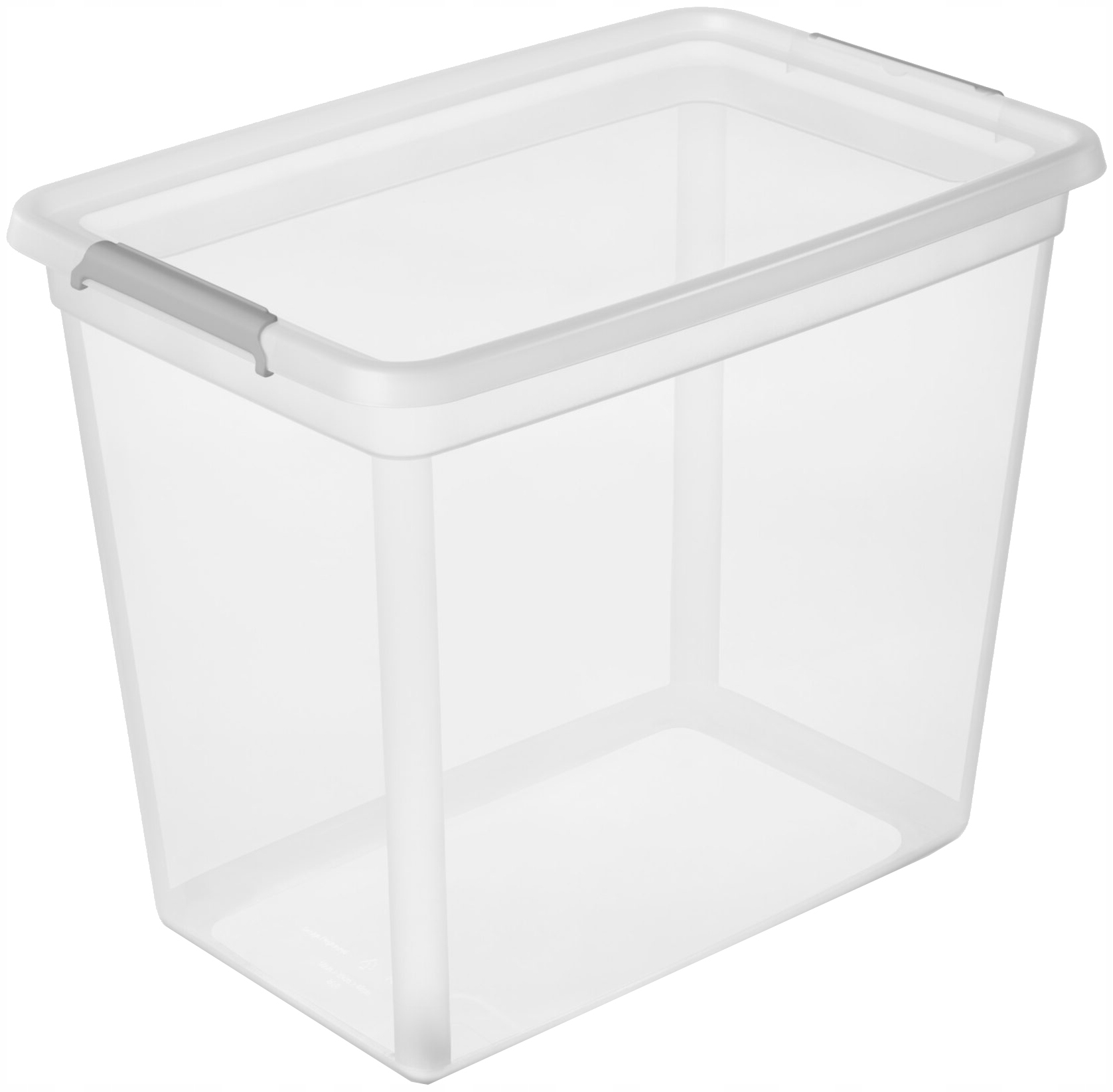 Pojemnik plastikowy 80L z pokrywą zamykany na przezroczysty duży box