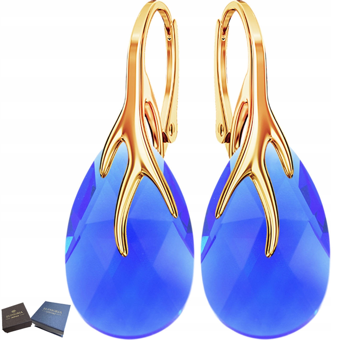 Zlaté Stříbrné Náušnice 925 Závěsné Stříbrné šperky Dárek k výročí