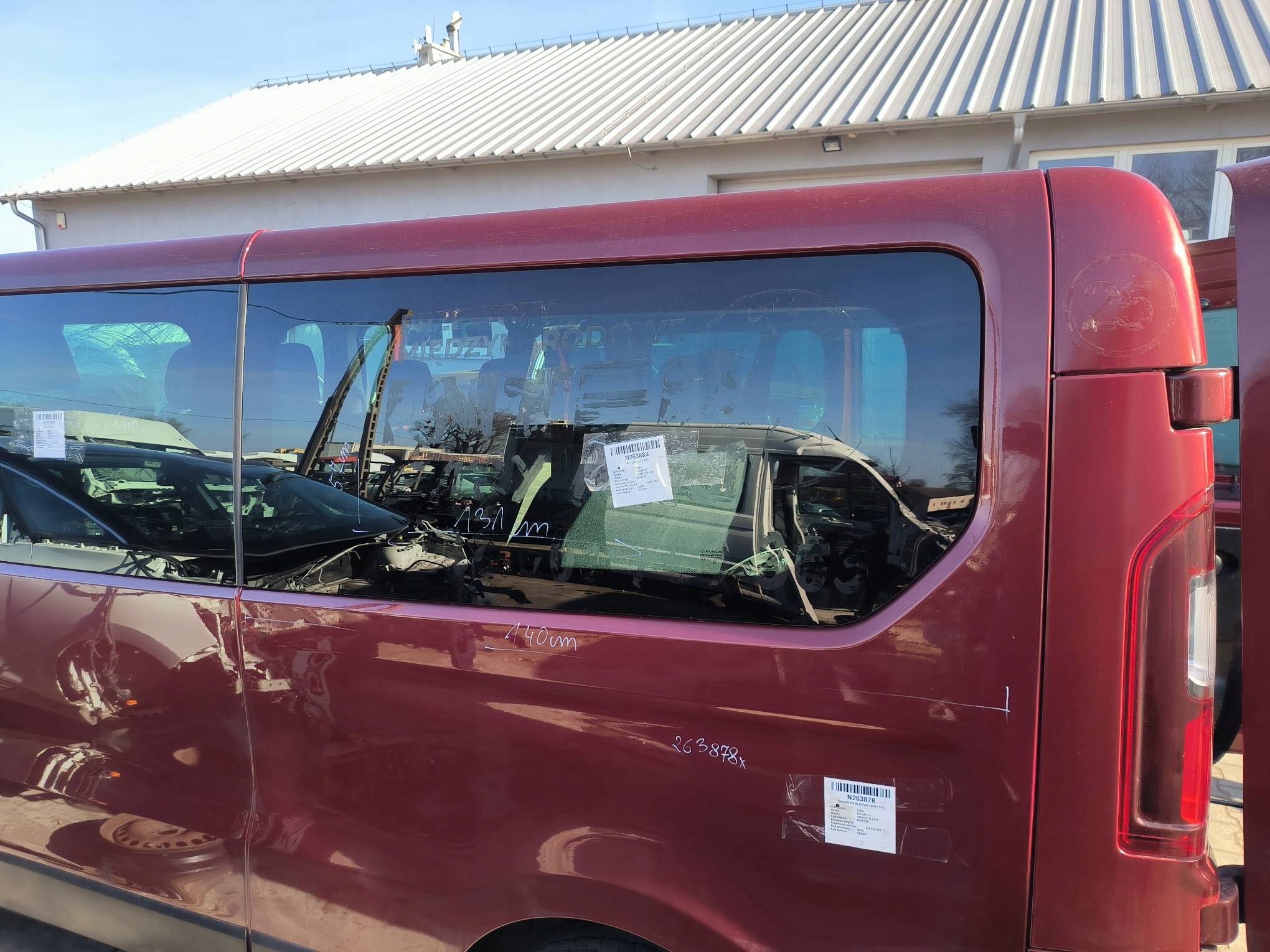 window left rear part RENAULT TRAFIC III LIFT