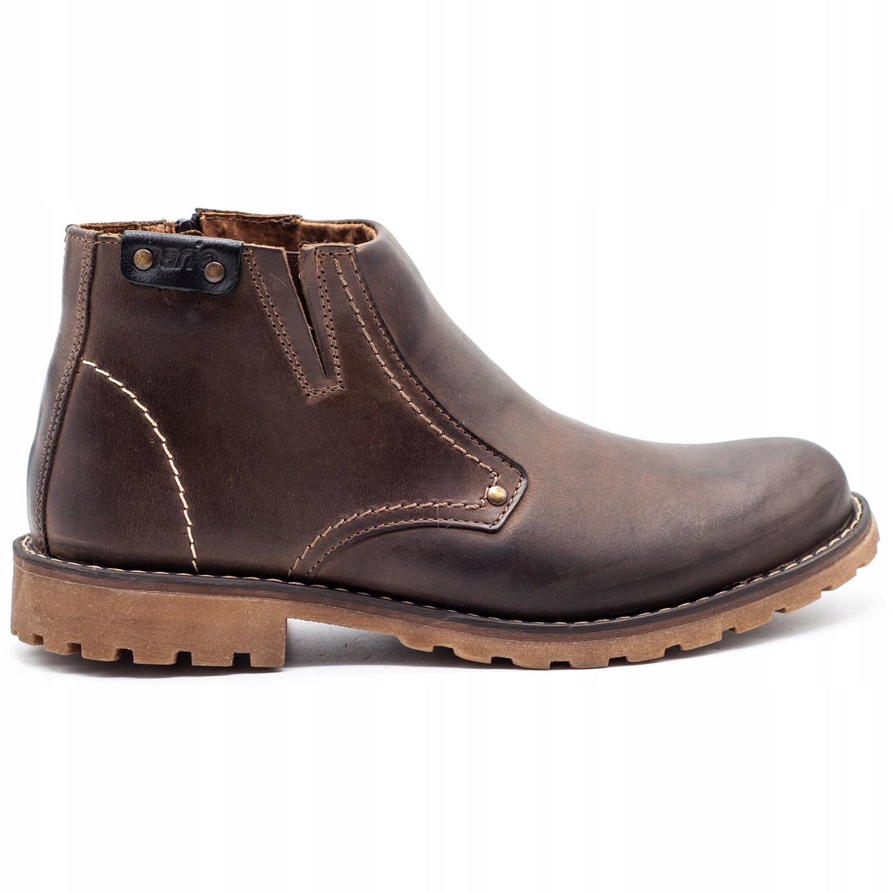 

Buty zimowe męskie skóra 815MP Ciemny Brąz 38