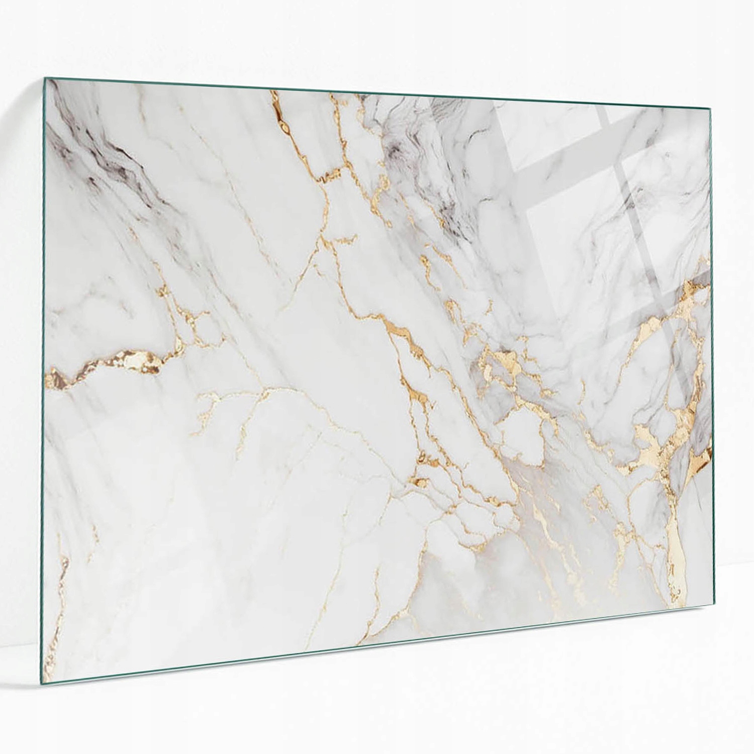 Dekoratívna ochranná sklenená doska so vzorom Elegantný mramor s vlascami 80 x 60 cm