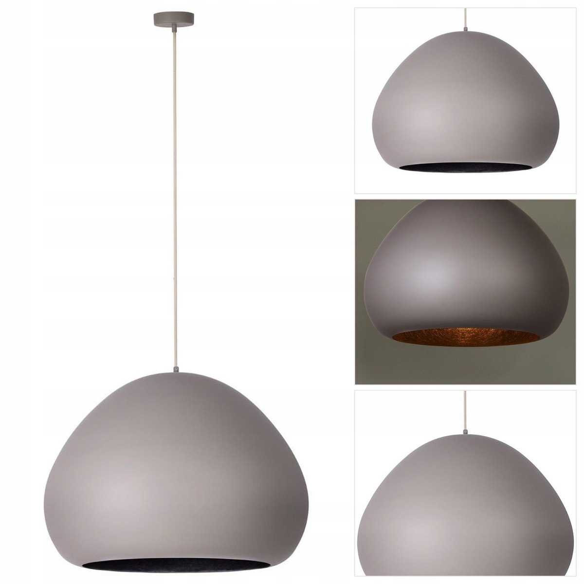 Závěsná Lava šedá, moderní, rozptýlený lesk do kuchyně Sigma Lighting