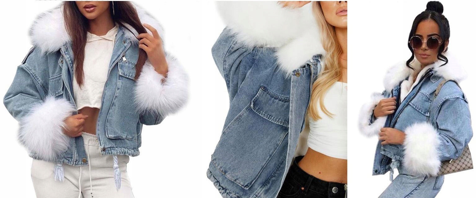 

Kurtka Jeansowa Z Futerkiem Katana Futerko Miś L