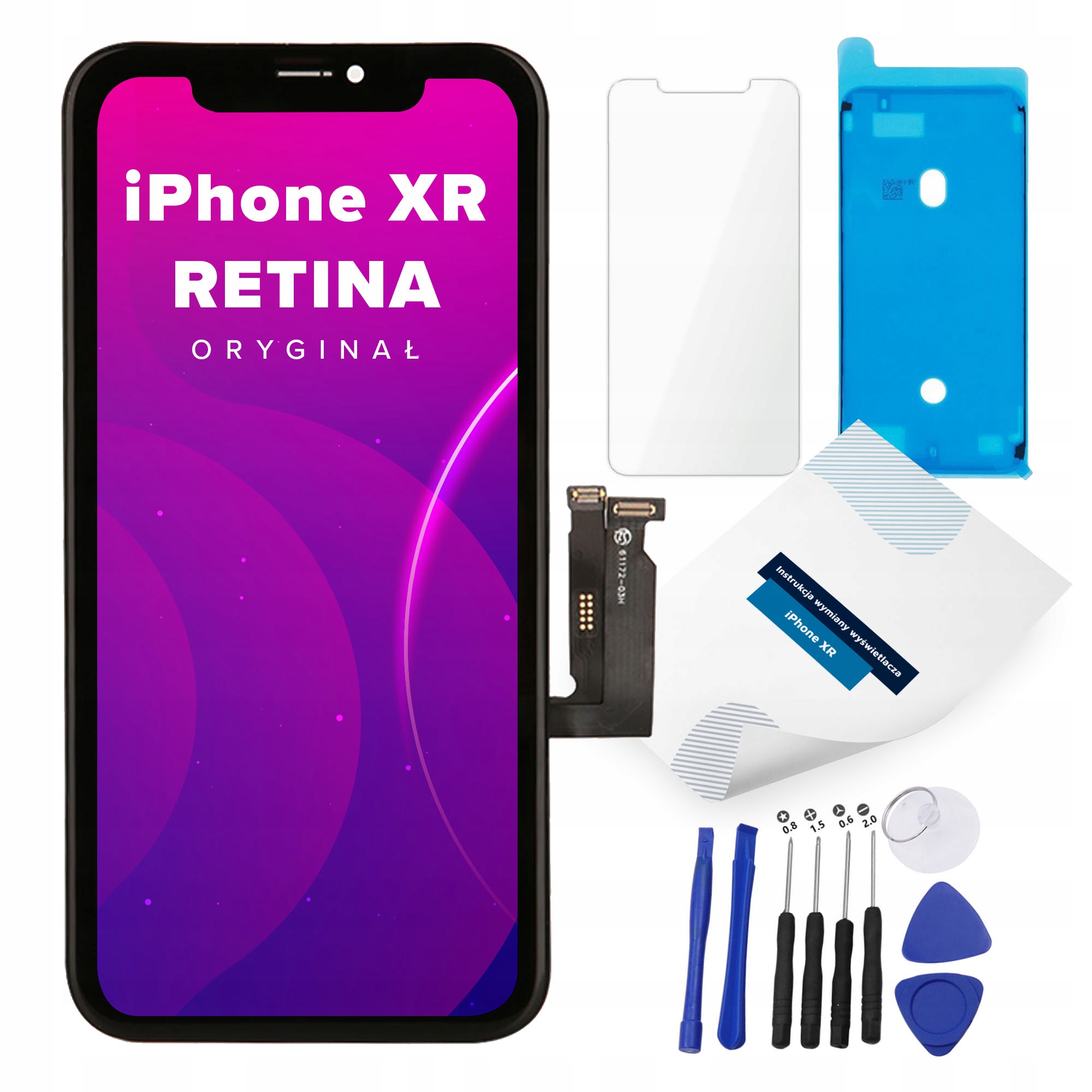 WYŚWIETLACZ EKRAN LCD ORYGINALNY APPLE IPHONE XR CAŁY ZESTAW REGENEROWANY