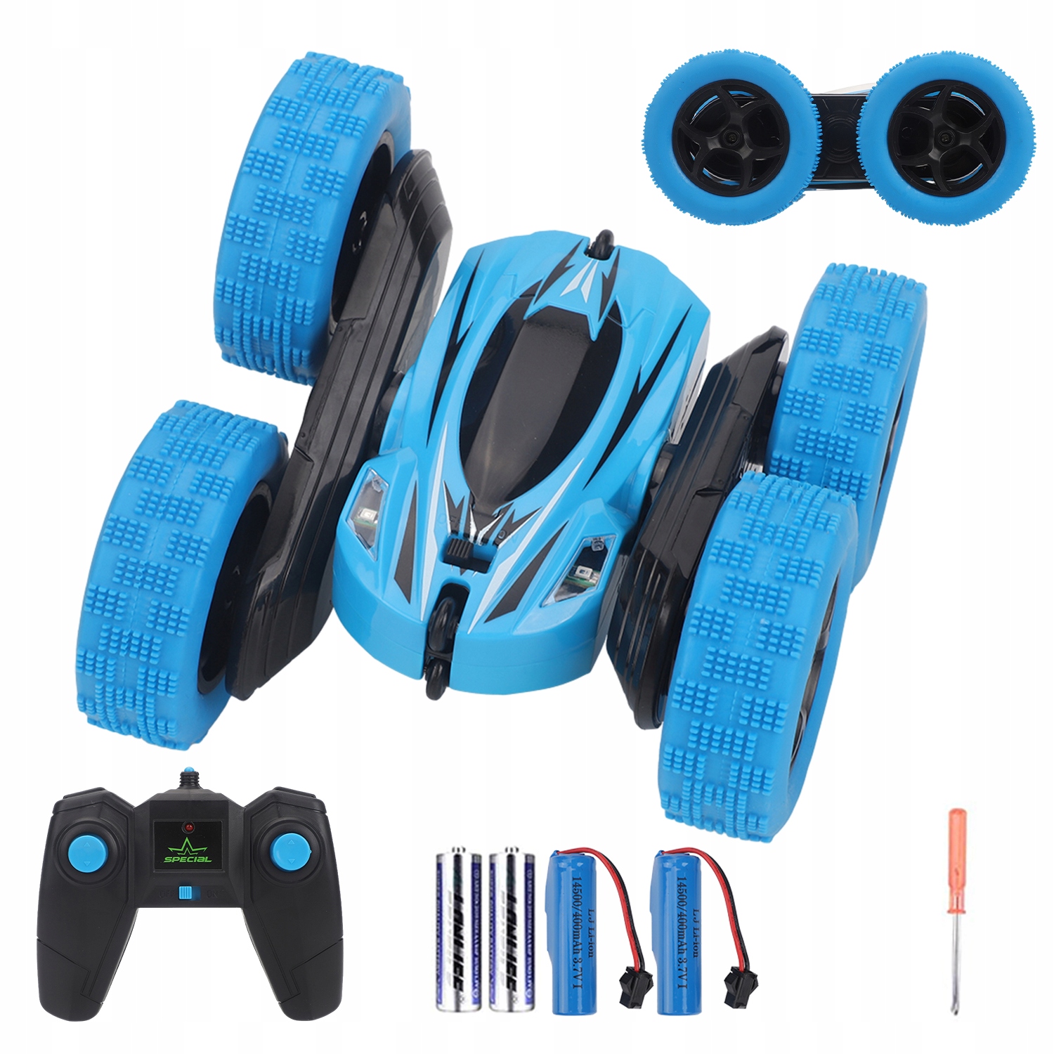 Dálkově Ovládané Kaskadérské Auto Dvojitou Stranou 360 Stupňů 4WD Led