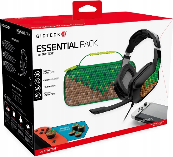 Słuchawki Zestaw akcesoriów Gioteck Essential Pack do Nintendo Switch