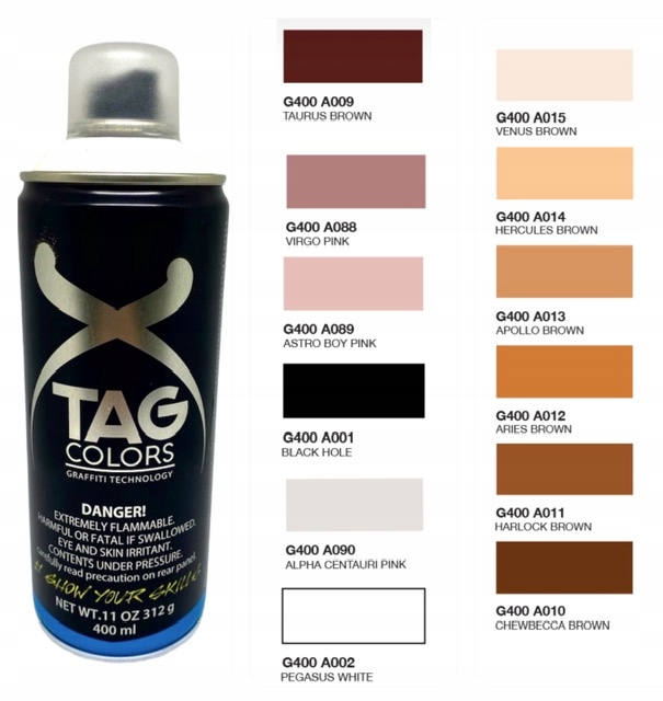 

Tag Colors Spray Graffiti lakier 400m Brąz