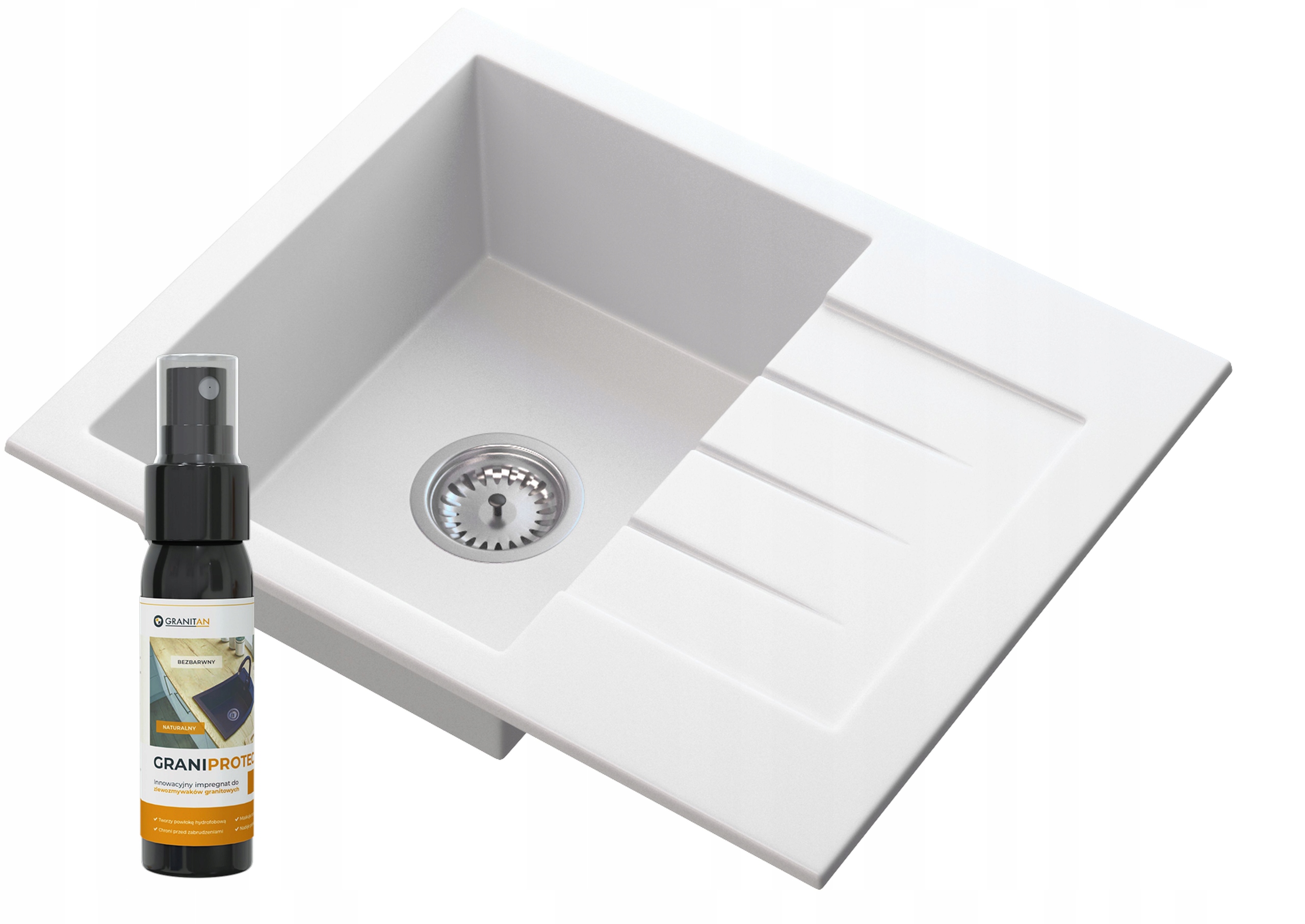 

Zlewozmywak Zlew Granitowy+syfon 1 Komora 6kolorów