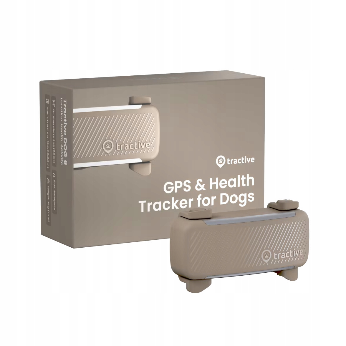 Levně Gps lokátor pro psy Tractive Gps & Health Dog 6 Hnědá