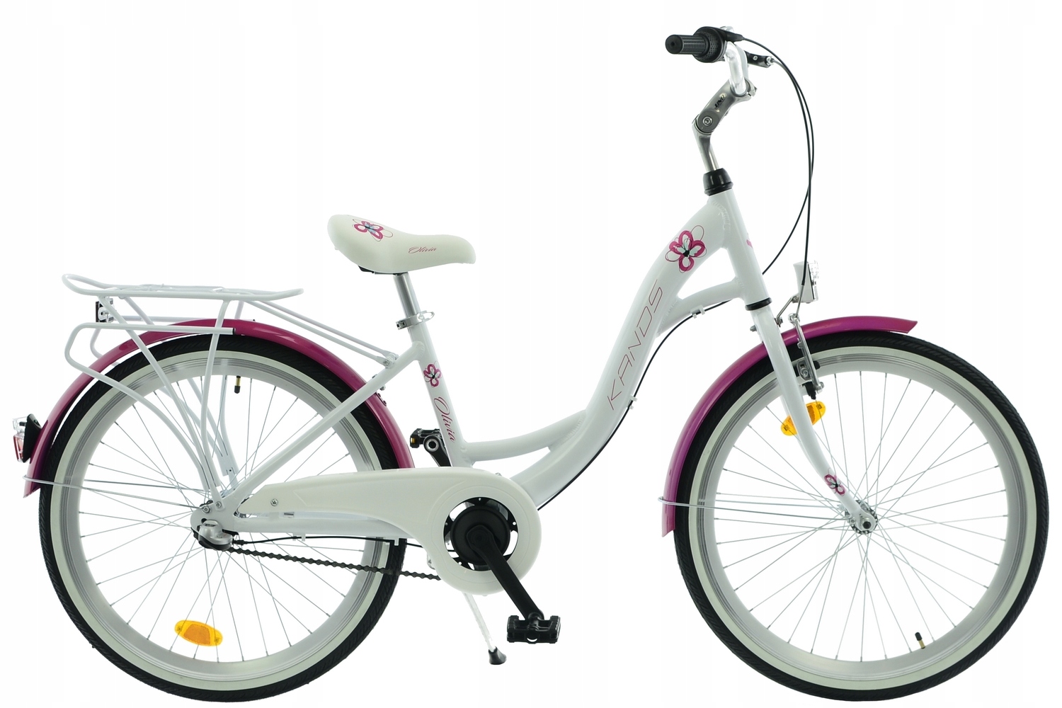 Rower Kands 24 Olivia r14 cali biało-różowy połysk 2025 na rynku