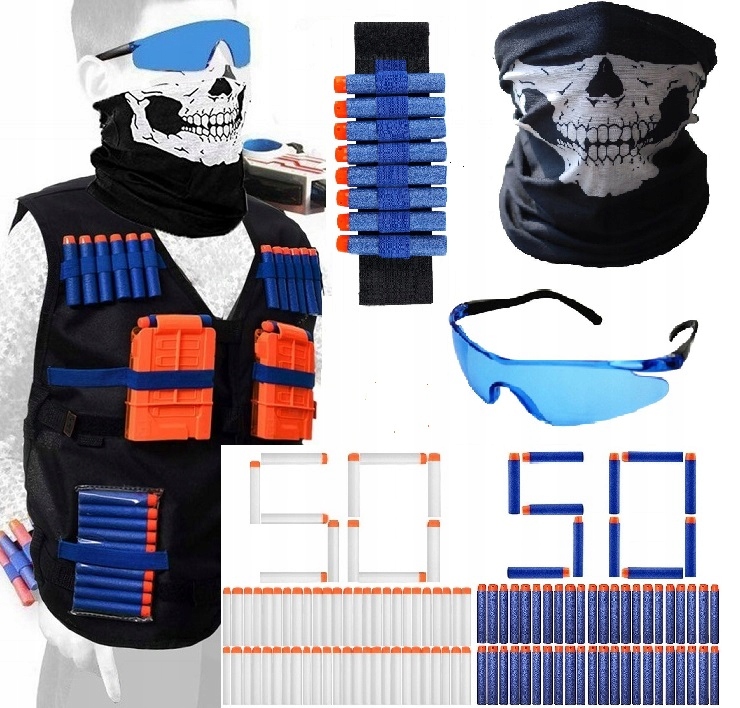 

Akcesoria Do Nerf Kamizelka Okulary 100 Strzałek