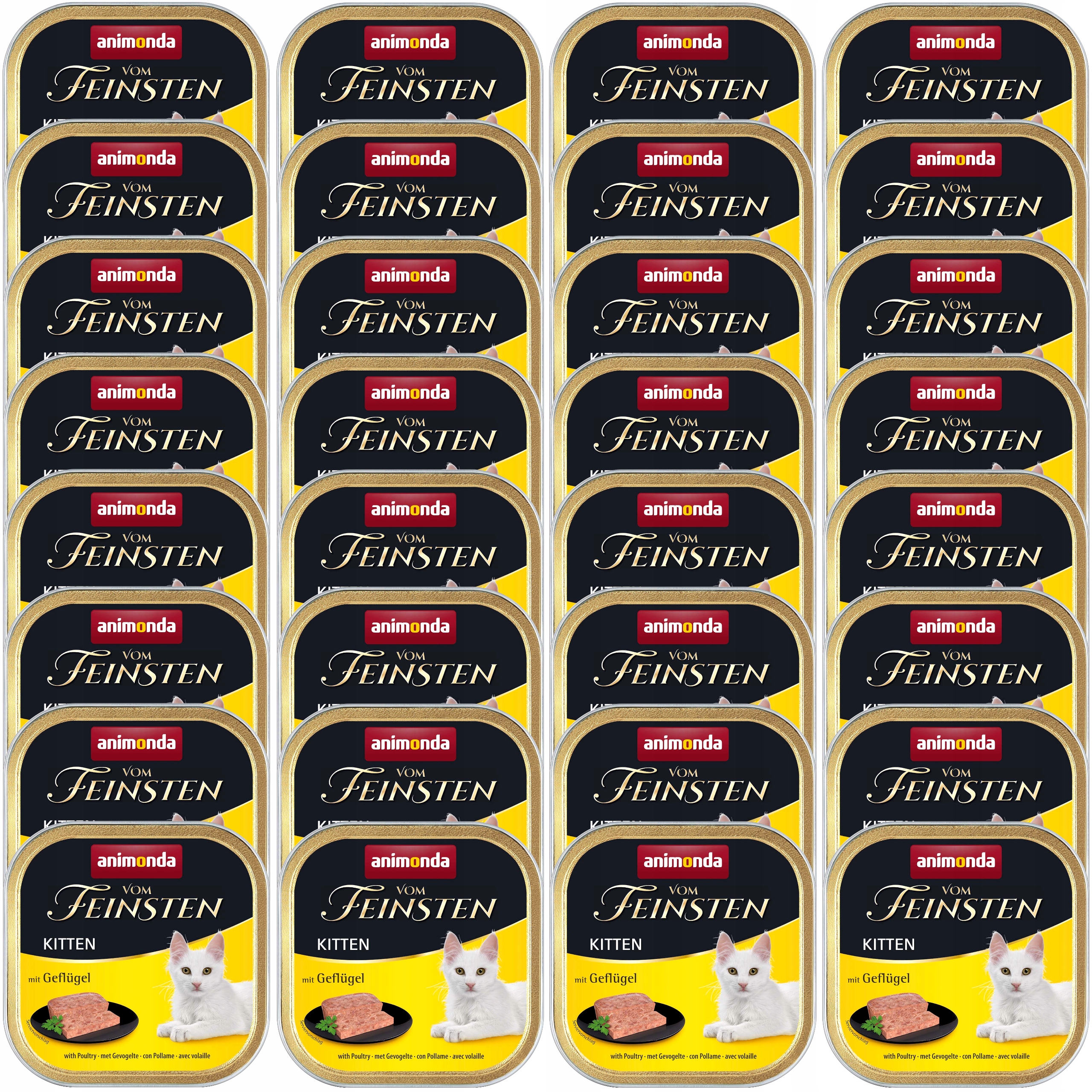 Levně Animonda Vom Feinsten Kitten vlhké krmivo pro koťata Drůbež 32x100 g