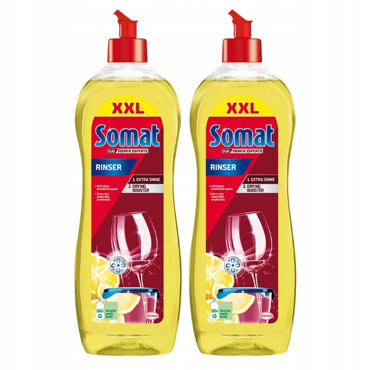 Сомат ополаскиватель для посудомоечной машины Lemon XL 750ml x2