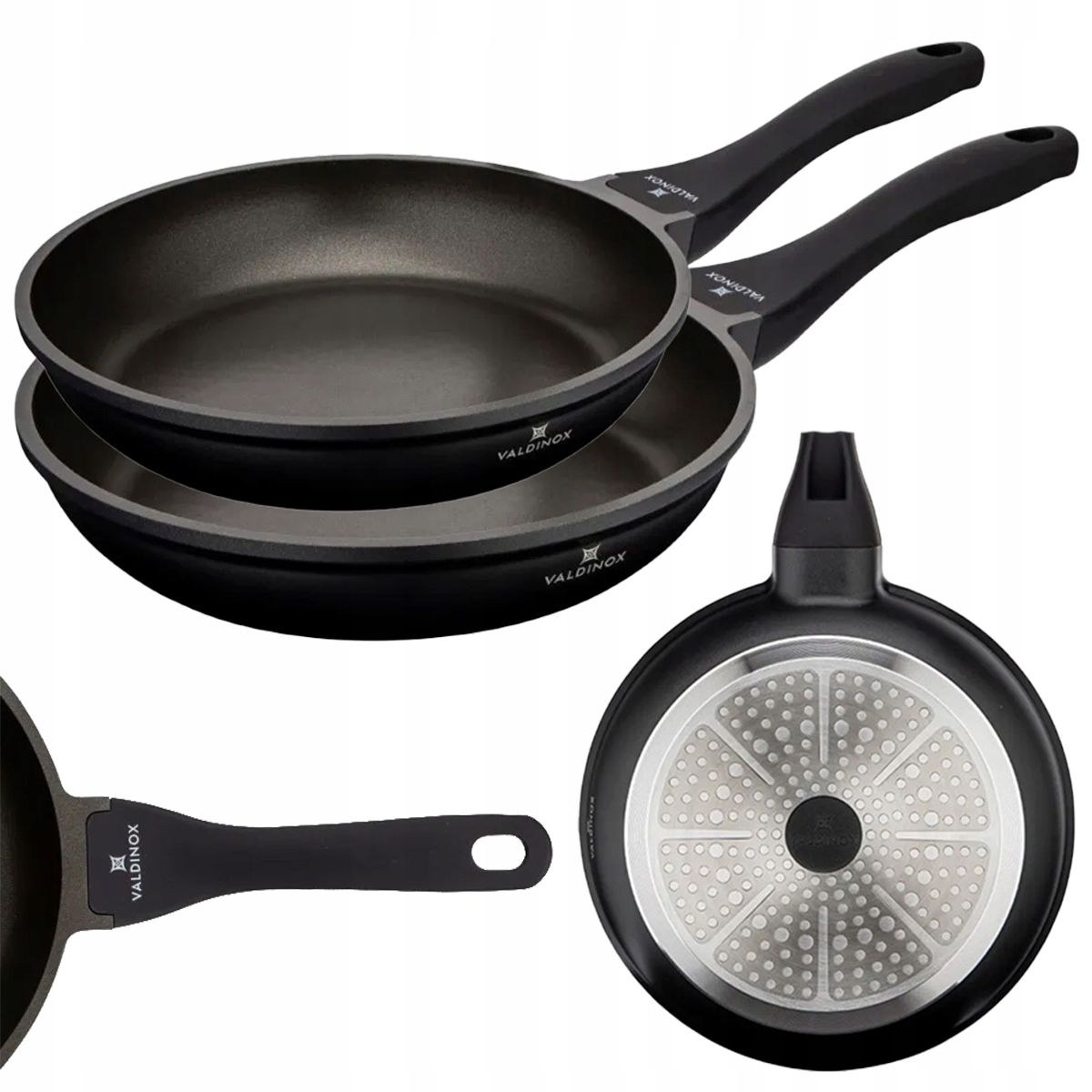 Sada pánví Valdinox Expert 24/28 cm indukční, nepřilnavá plynová
