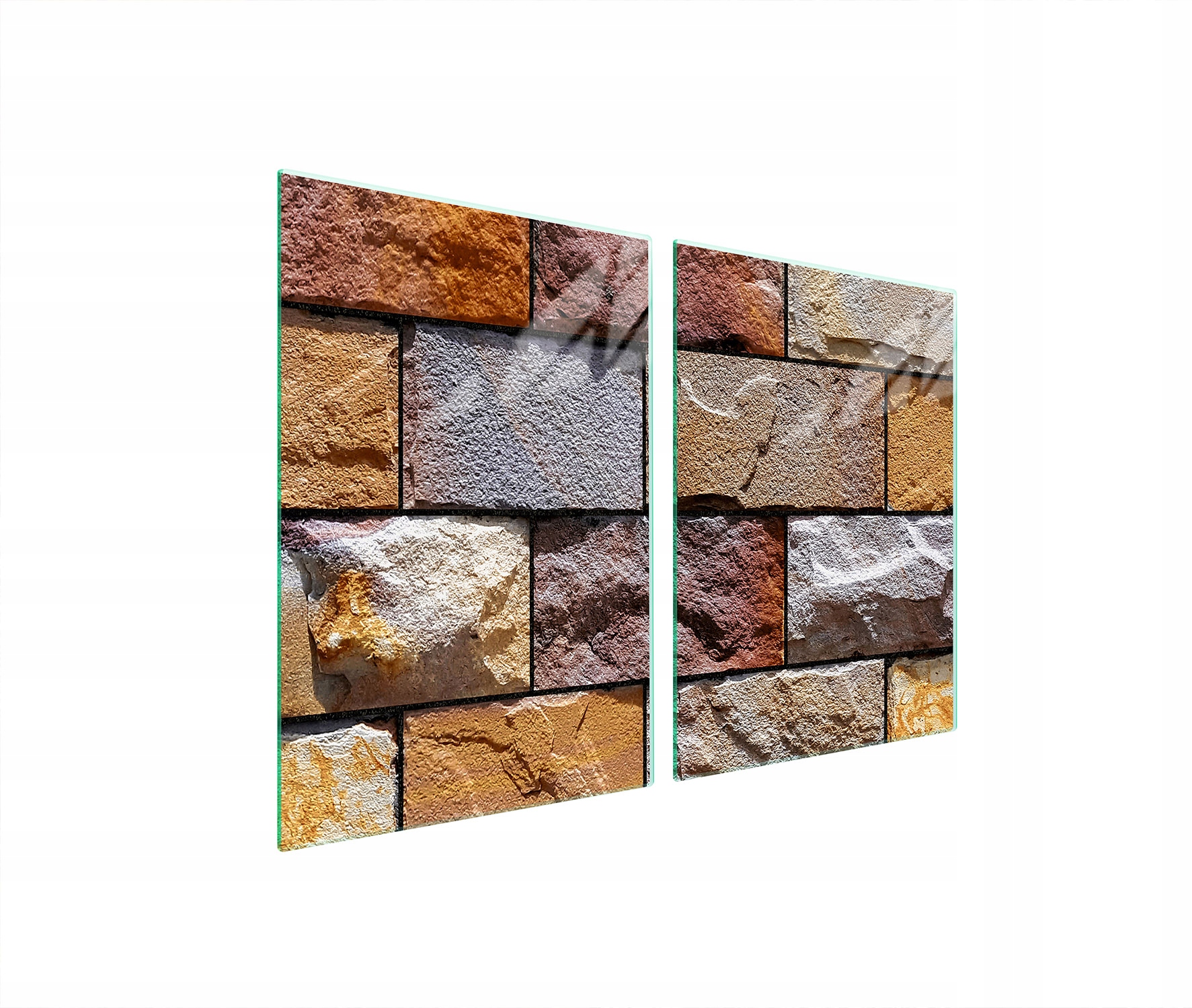 Ochranná Skleněná Deska Do Kuchyně 2x45x52 Cihla Tvrzené Sklo