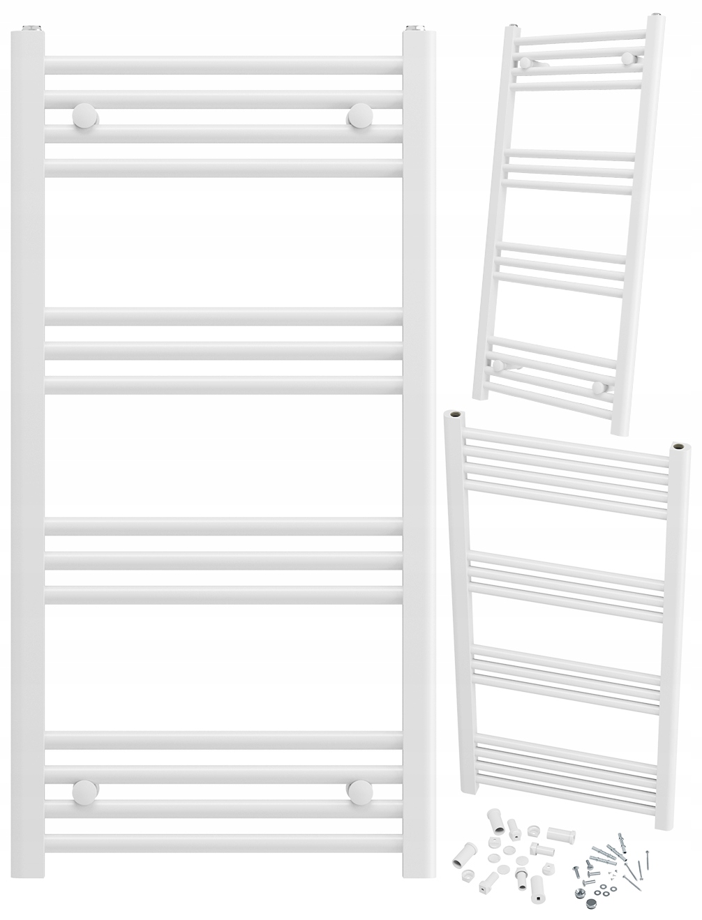 Kúpeľňový Ohrievač Biely Rebrík 50x100 cm Moderný Kalorifer Breno