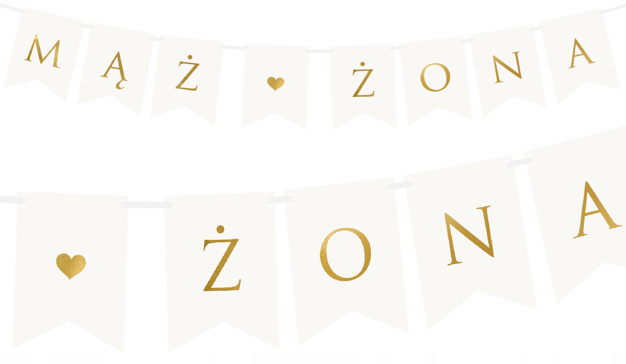 BANER MĄŻ ŻONA GIRLANDA ŚLUBNA DLA PARY MŁODEJ DO ZAWIESZENIA NA WESELE DIY