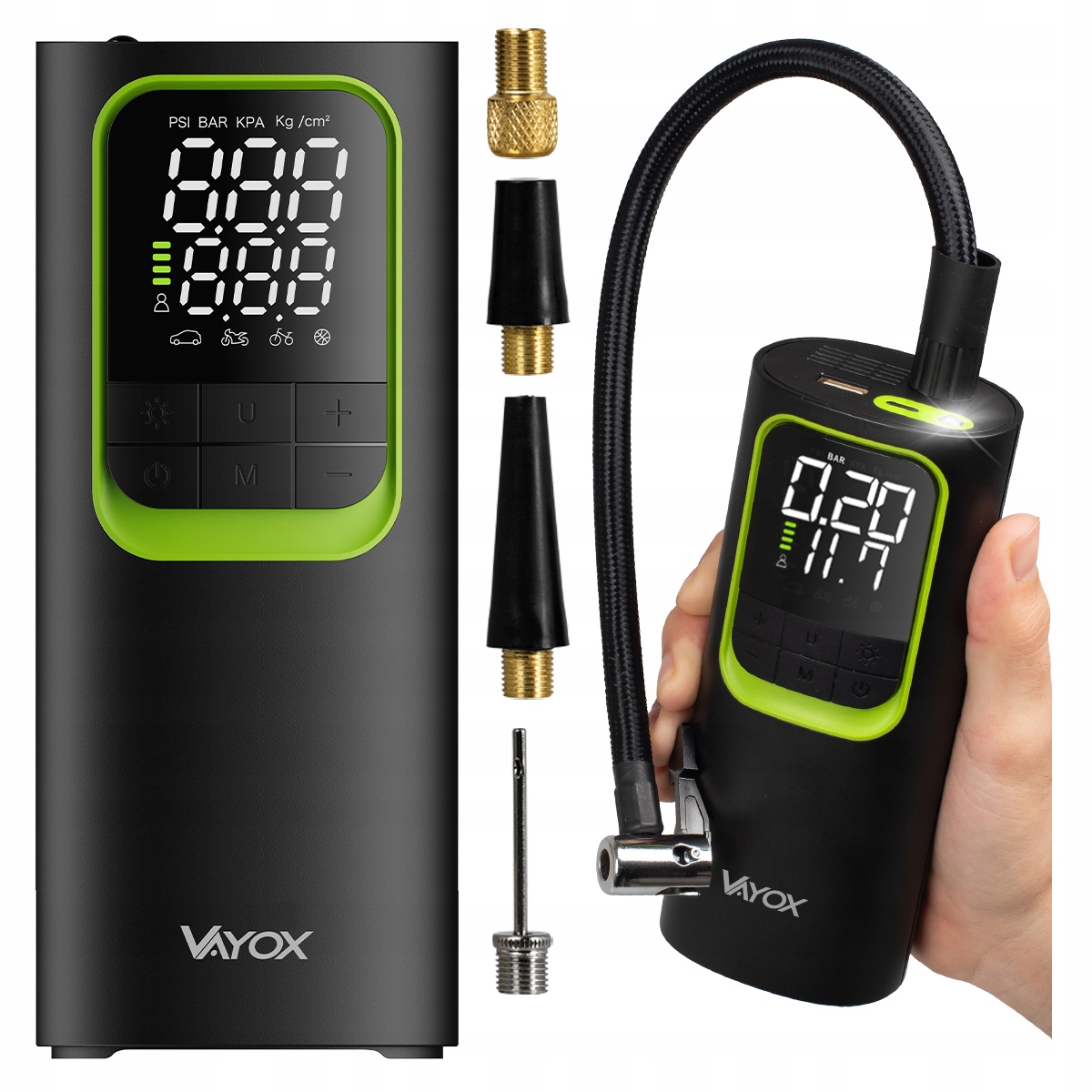 Elektrická Pumpa Na Kolo Kompresor Do Auta 8000mAh Powerbanka Vayox