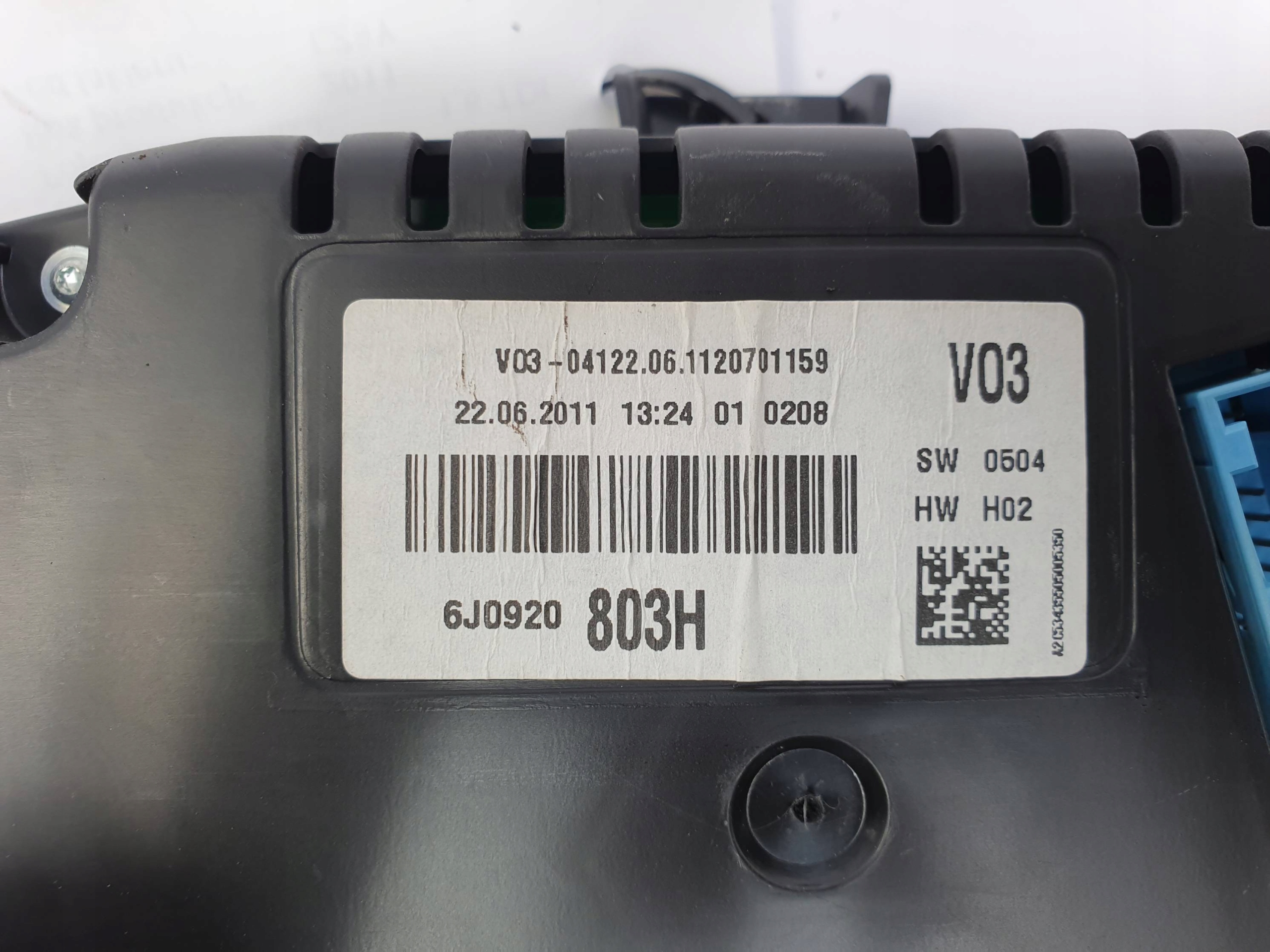 dials clock 6J0920803H SEAT IBIZA IV