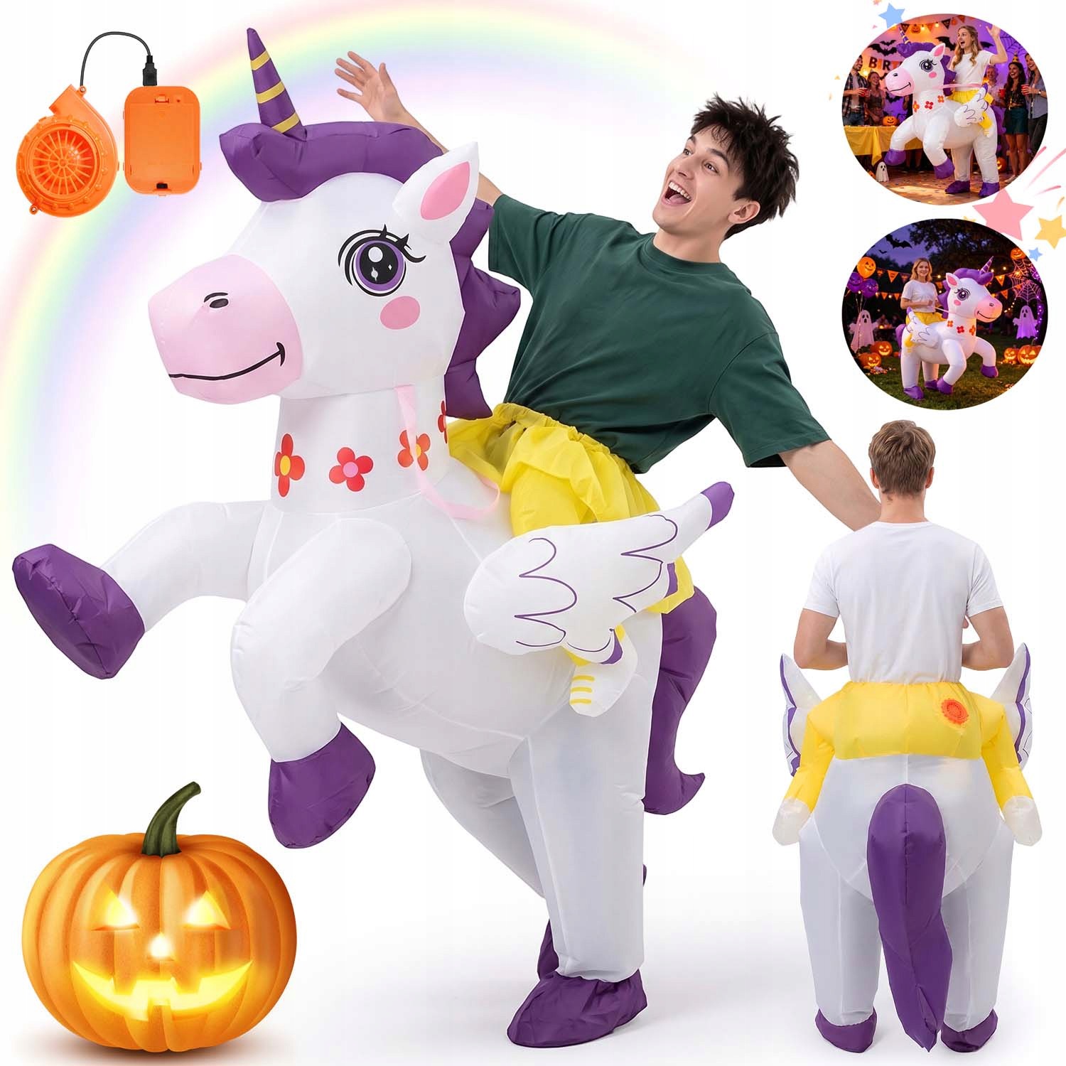 Kostým Jezdkyně Na Jednorožec Cosplay Nafukovací Pumpa V Halloweenském Setu