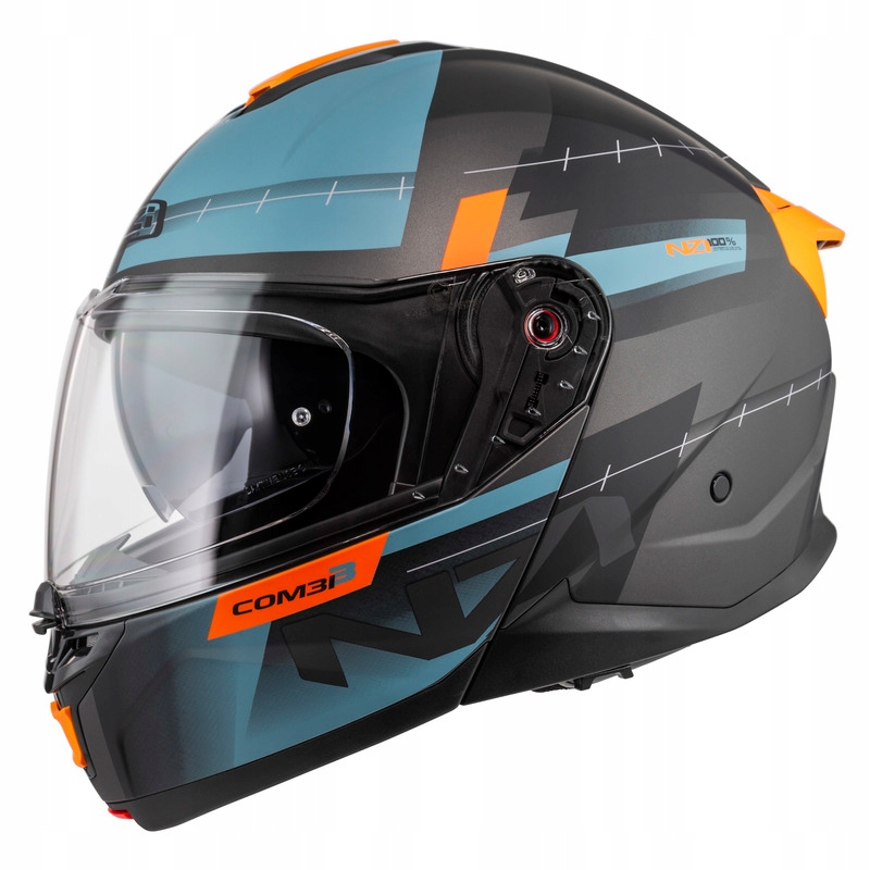 Motocyklová Prilba Nzi Combi 3 Duo Metric Antracite Blue Matt L