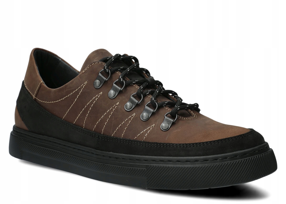 Pánské kožené polobotky olivové Nagaba 463 pohodlné, ležérní, polské 45