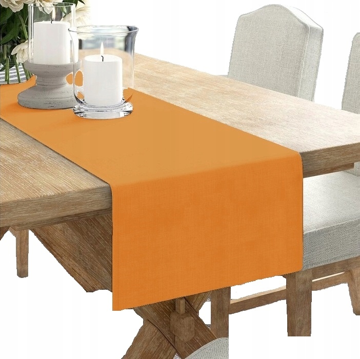 

Bieżnik Obrus Gładki Matowy 40x200 Pomarańcz