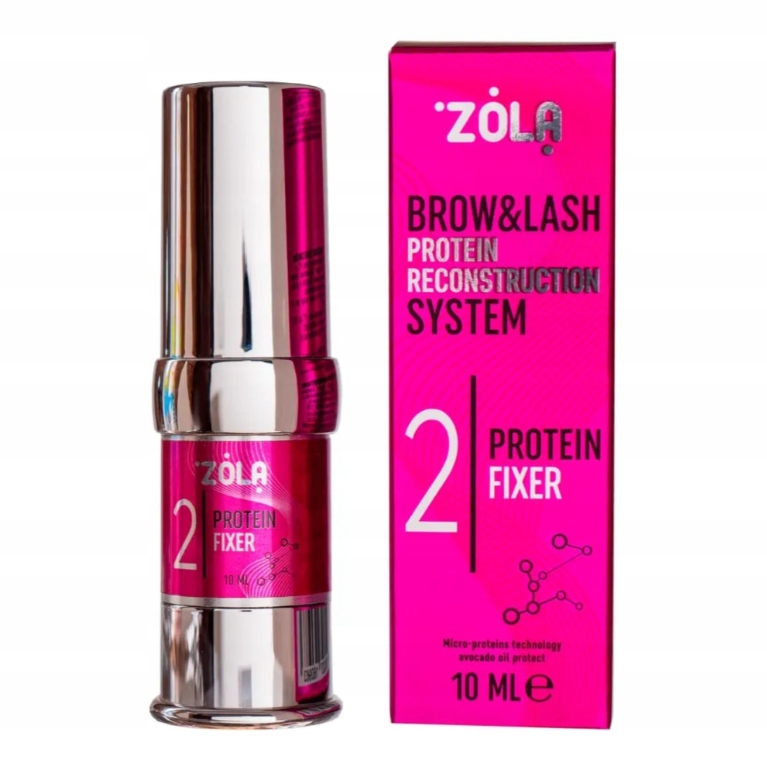 Krok k laminování obočí Zola 02 Protein Fixer, 10 ml