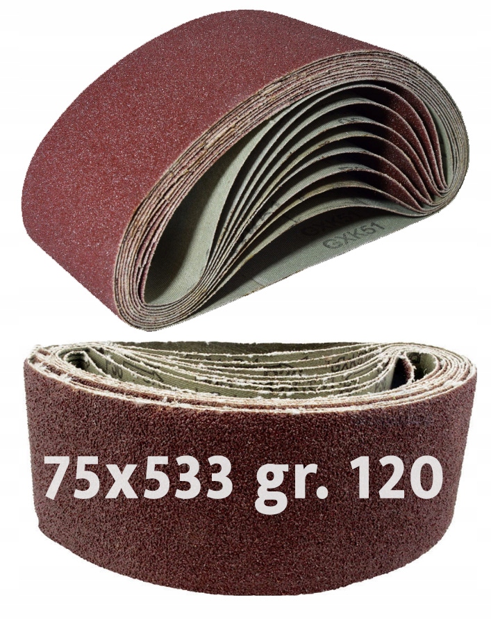 

Pas Bezkońcowy 75x533 Płótno Ścierne P120 x10szt.