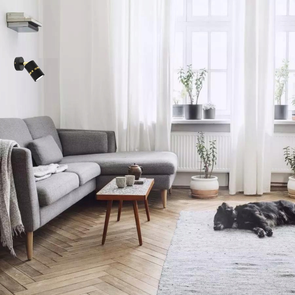 PLAFON KINKIET SPOT Z REGULACJĄ GU10 PL GOLD LED Marka inna